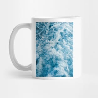 Whitewater River Rapids Blue Abstract Mug